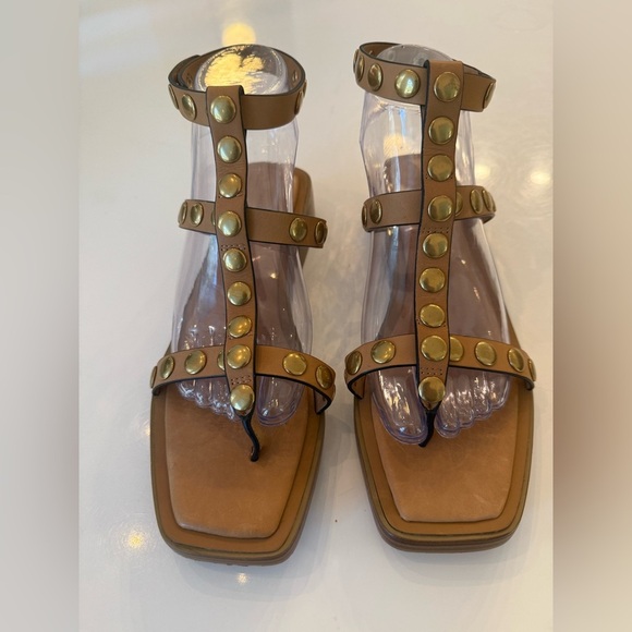 NEW Rebecca Minkoff Aria Studded Leather platform Gladiator Wrap Sandal size 8 - Picture 5 of 7